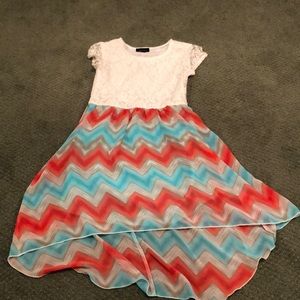 Floral Chevron Dress, Kids size 12!